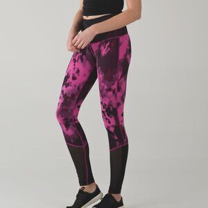 lululemon athletica Pink & Black Tie-Dye Leggings